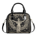 Vintage Art Handbag - May Day - Black and Beige Shoulder Handbag