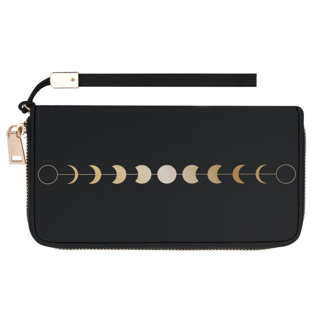 Gold Moon Phase Wallet - Boho Clutch Wallet -