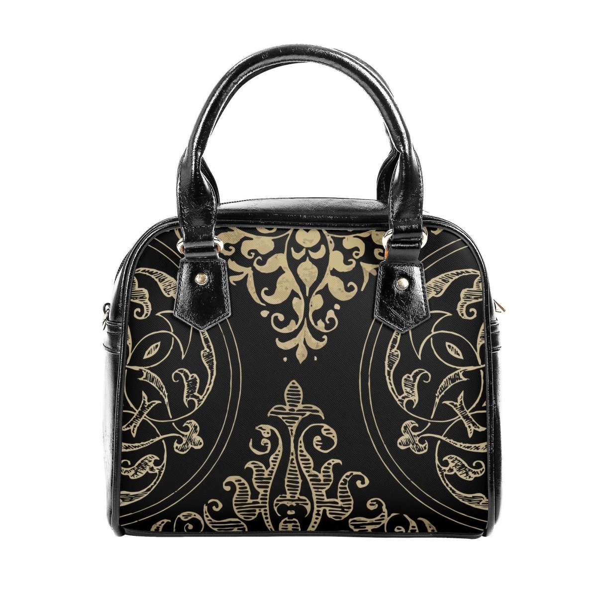 Art Nouveau Handbag - Black and Gold Vintage Style Purse - Shoulder Handbag