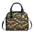 Art Nouveau Print Handbag - Beige - faux leather Shoulder Handbag - Vintage Floral