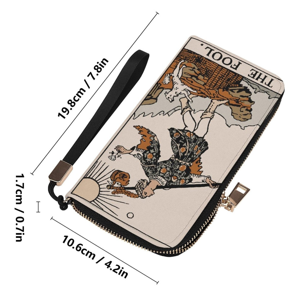 The Fool Wallet - Tarot Vegan Leather Wallet - Beige