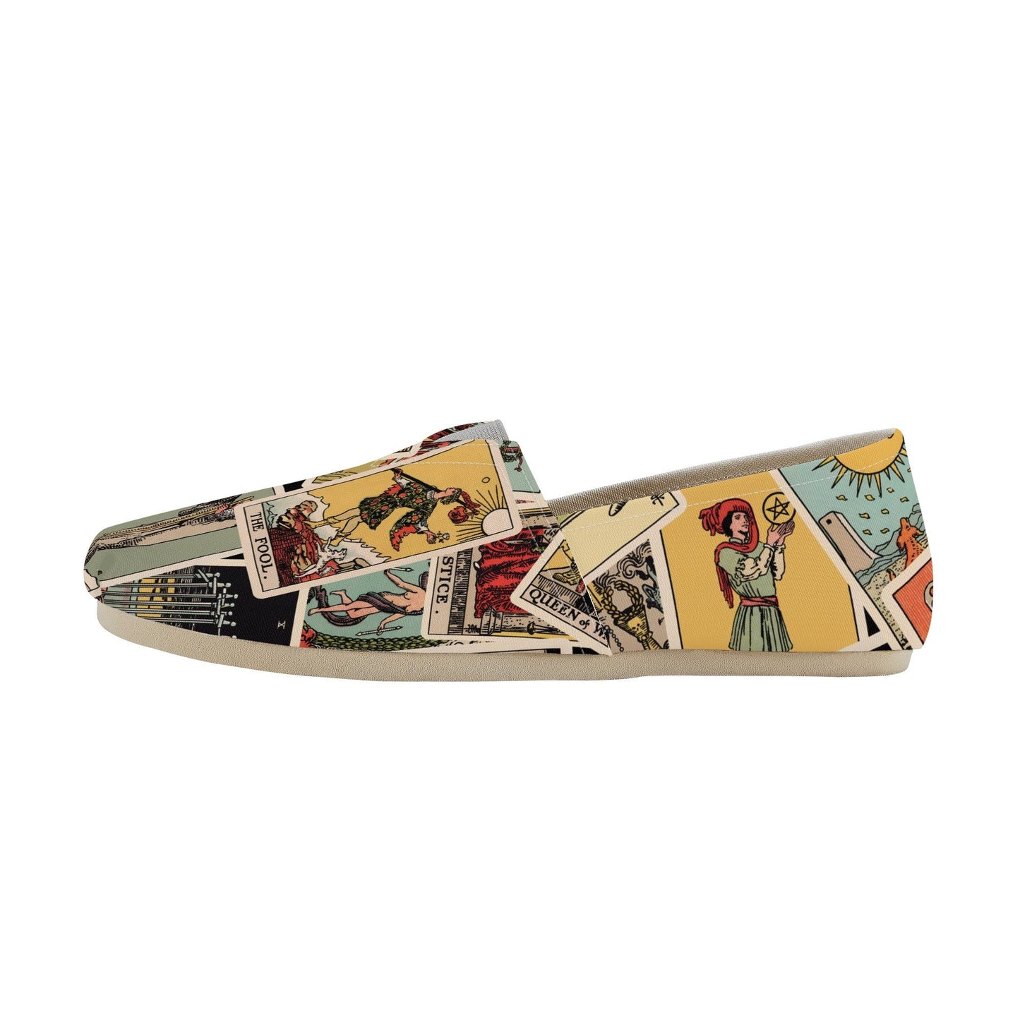 Men or Women's Tarot Shoes - Unique Tarot Slip On Shoes - Canvas Flats