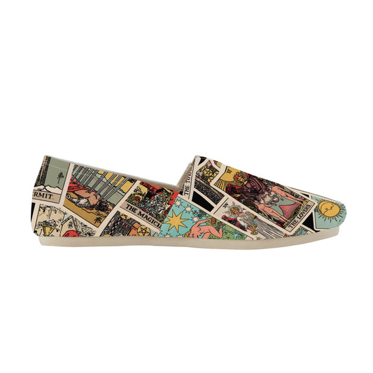 Men or Women's Tarot Shoes - Unique Tarot Slip On Shoes - Canvas Flats