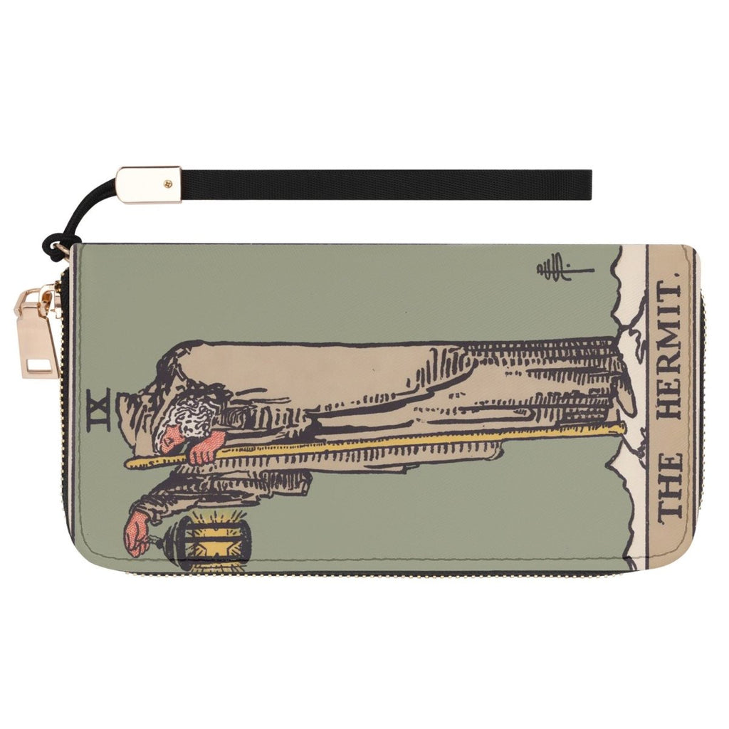 The Hermit Wallet - Hermit Card Clutch - Vegan Leather Wallet - Vintage Tarot Card