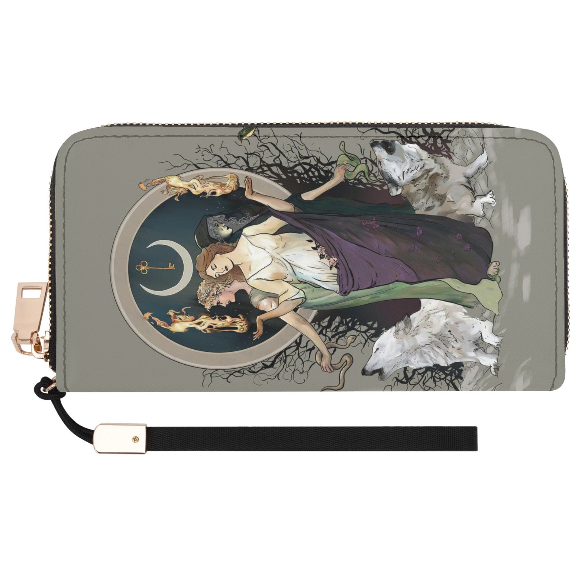 Hecate Wallet - Witchy Purse - Vegan Leather Wallet - Moon Goddess Clutch