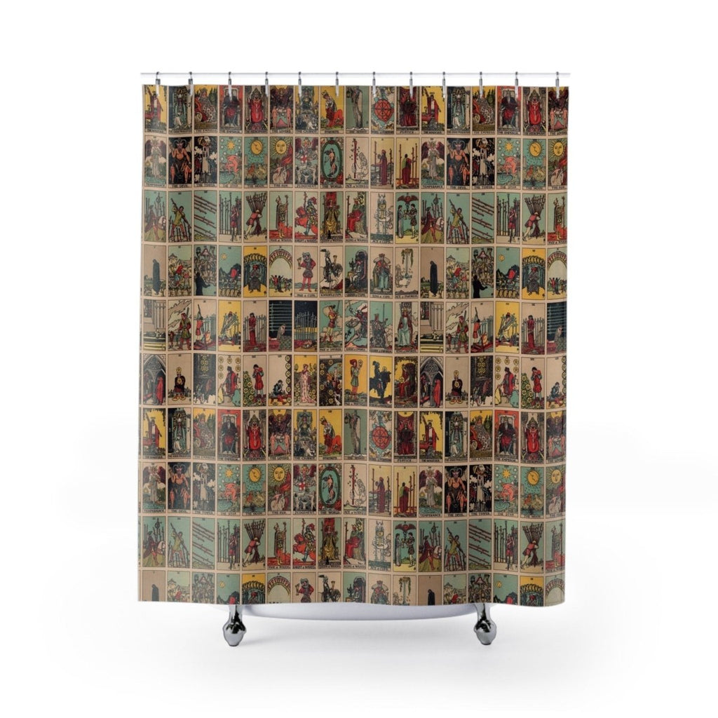 Tarot Shower Curtain - Vintage Rider Waite Design - Shower Curtains
