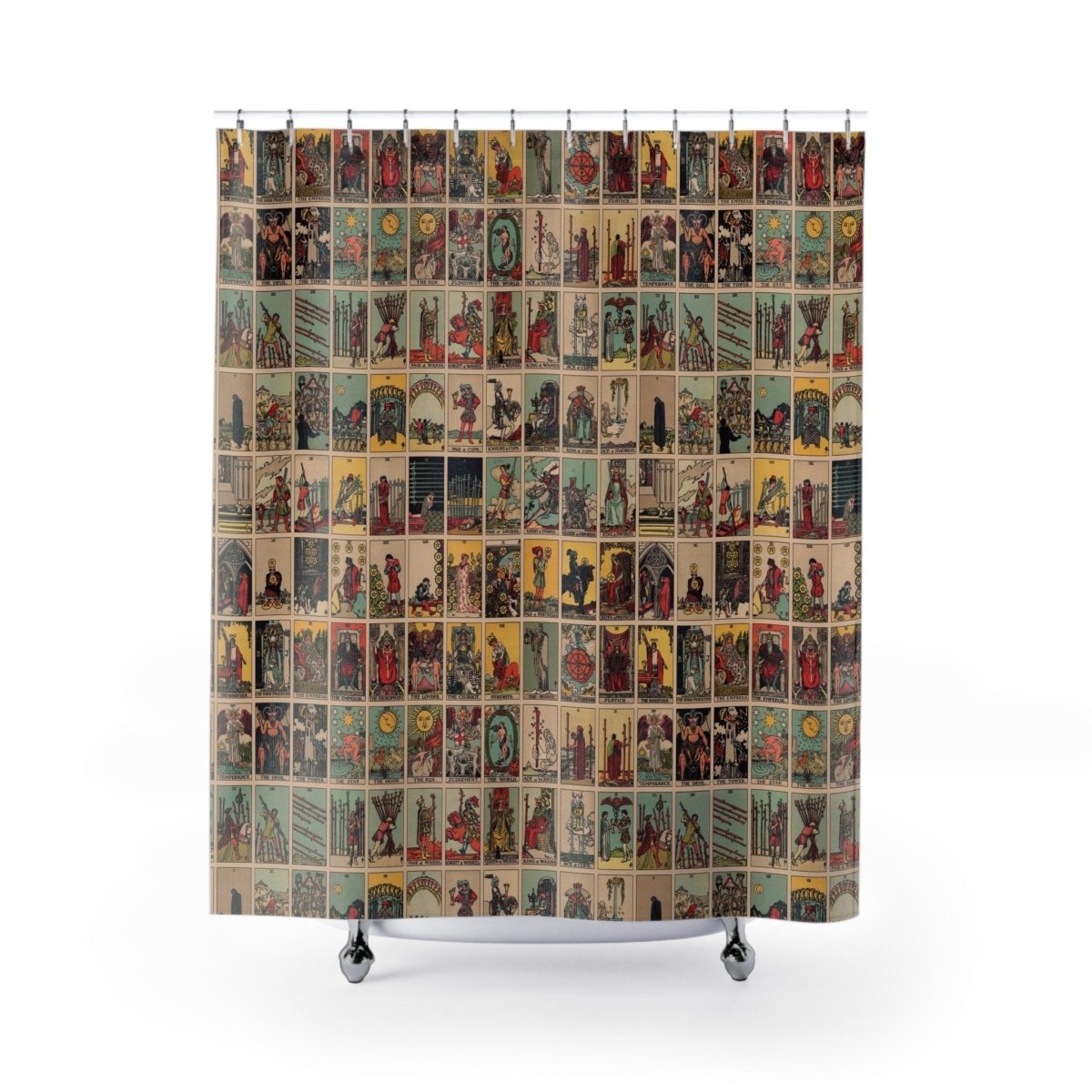 Tarot Shower Curtain - Vintage Rider Waite Design - Shower Curtains