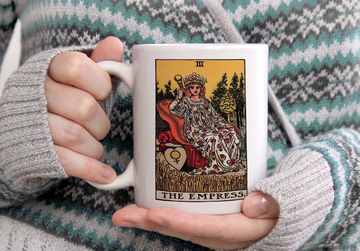 The Empress Tarot Card Coffee Mug, Rider Waite Smith Design