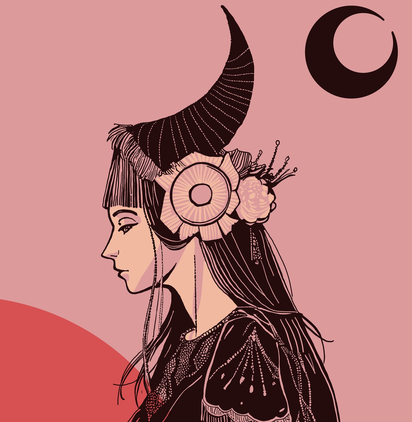 High Priestess, Persephone Queen of the Underworld Poster, Persephone Goddess Print, No Frame