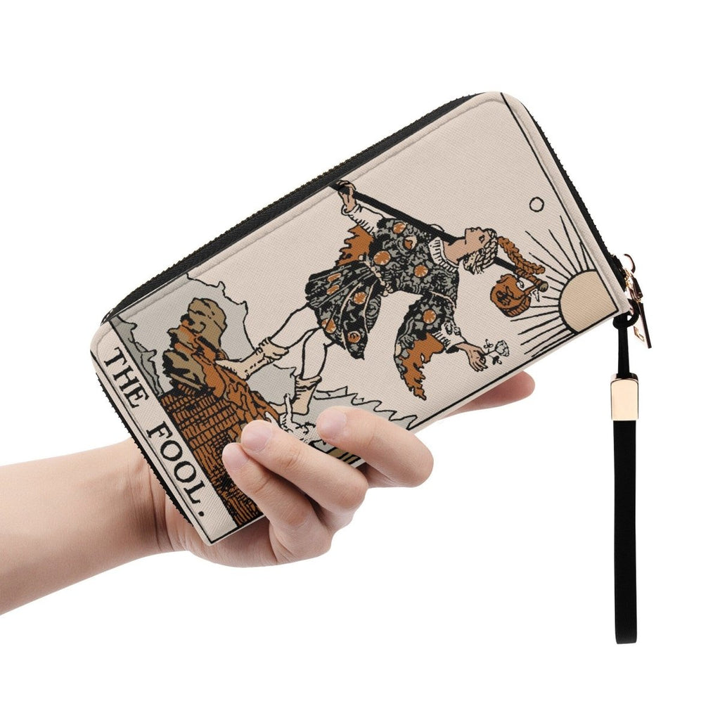 The Fool Wallet - Tarot Vegan Leather Wallet - Beige