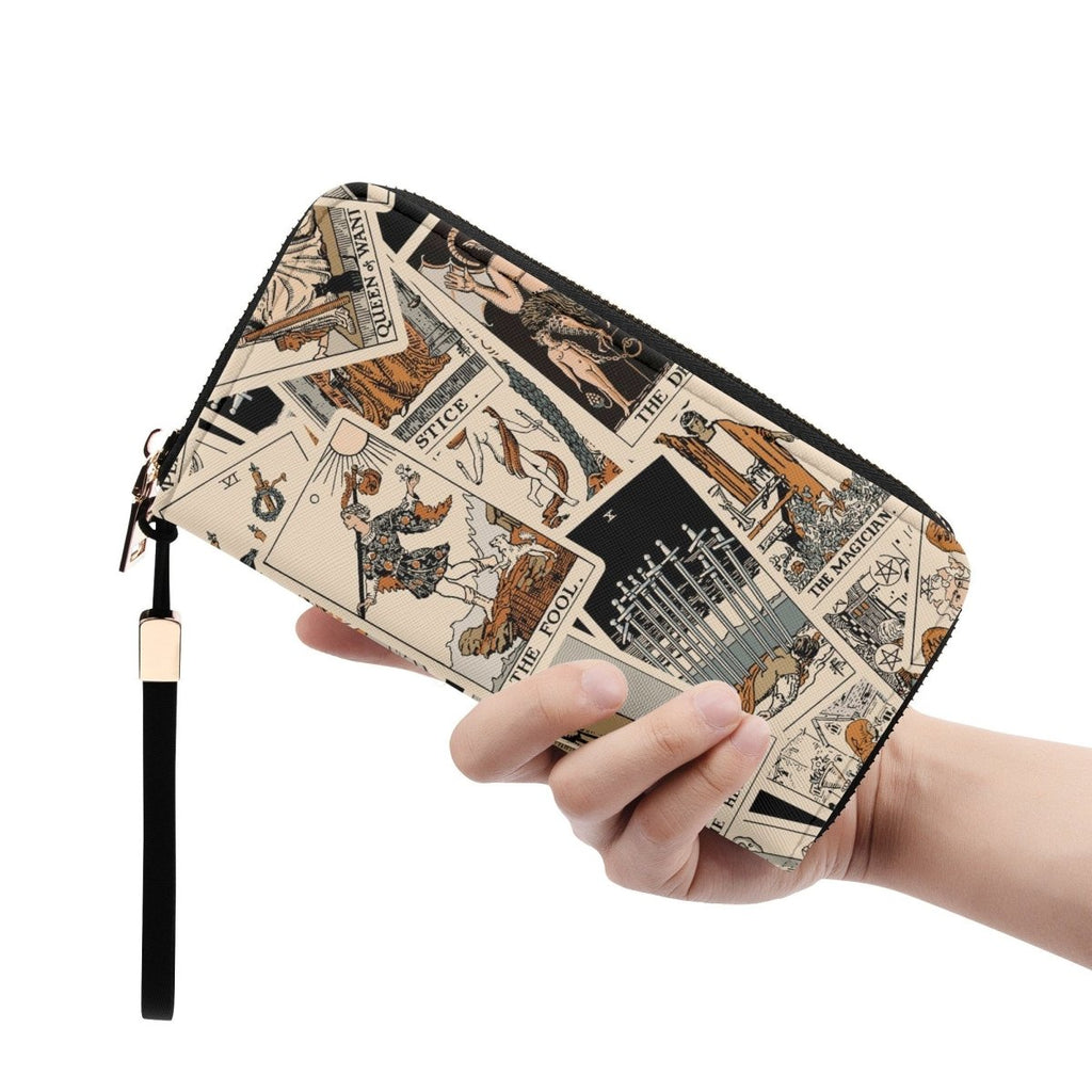 Tarot Wallet - Rider Waite Print - Beige - Wristlet