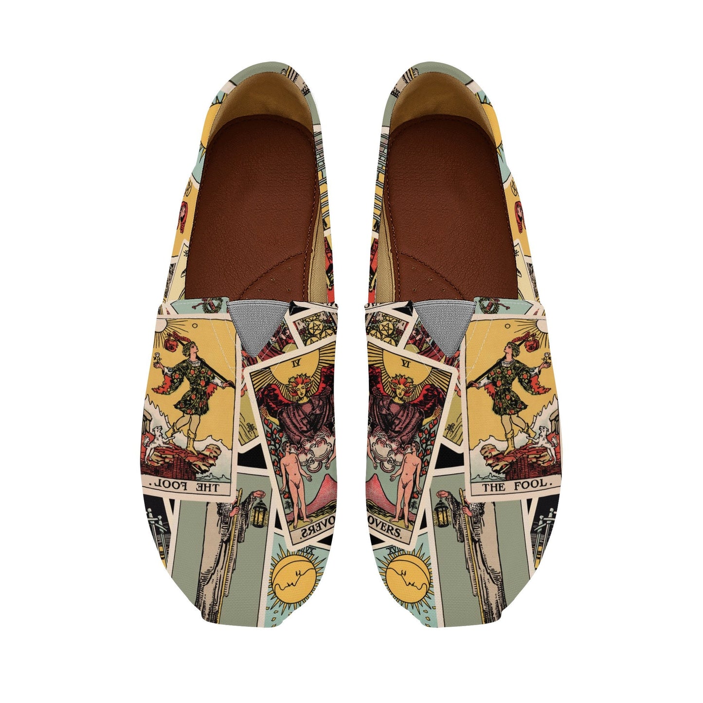 Men or Women's Tarot Shoes - Unique Tarot Slip On Shoes - Canvas Flats