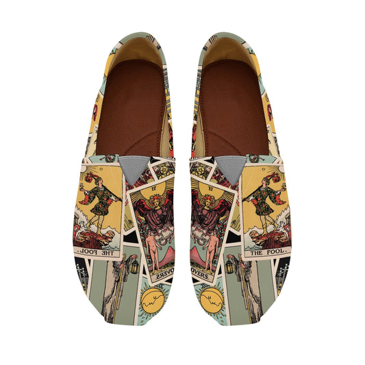 Men or Women's Tarot Shoes - Unique Tarot Slip On Shoes - Canvas Flats