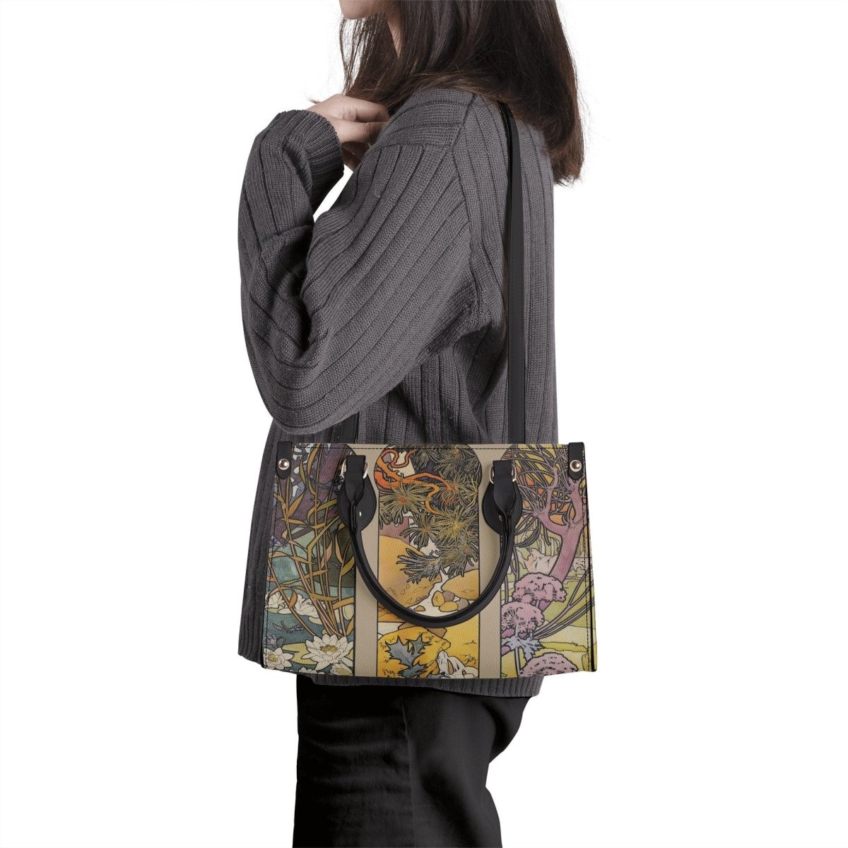 Art Nouveau Purse - Mucha Handbag - Luxury Vegan Leather - With Shoulder Strap