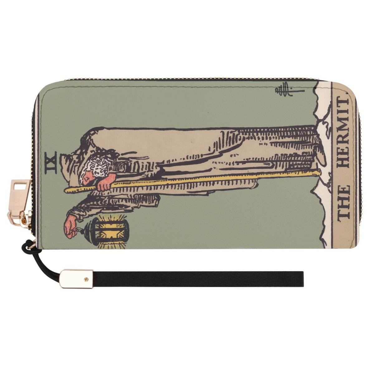 The Hermit Wallet - Hermit Card Clutch - Vegan Leather Wallet - Vintage Tarot Card