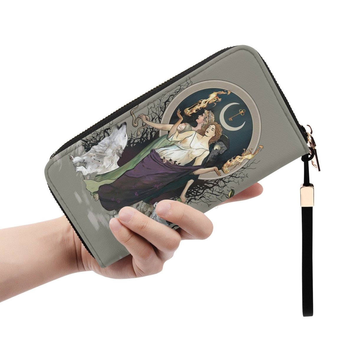 Hecate Wallet - Witchy Purse - Vegan Leather Wallet - Moon Goddess Clutch