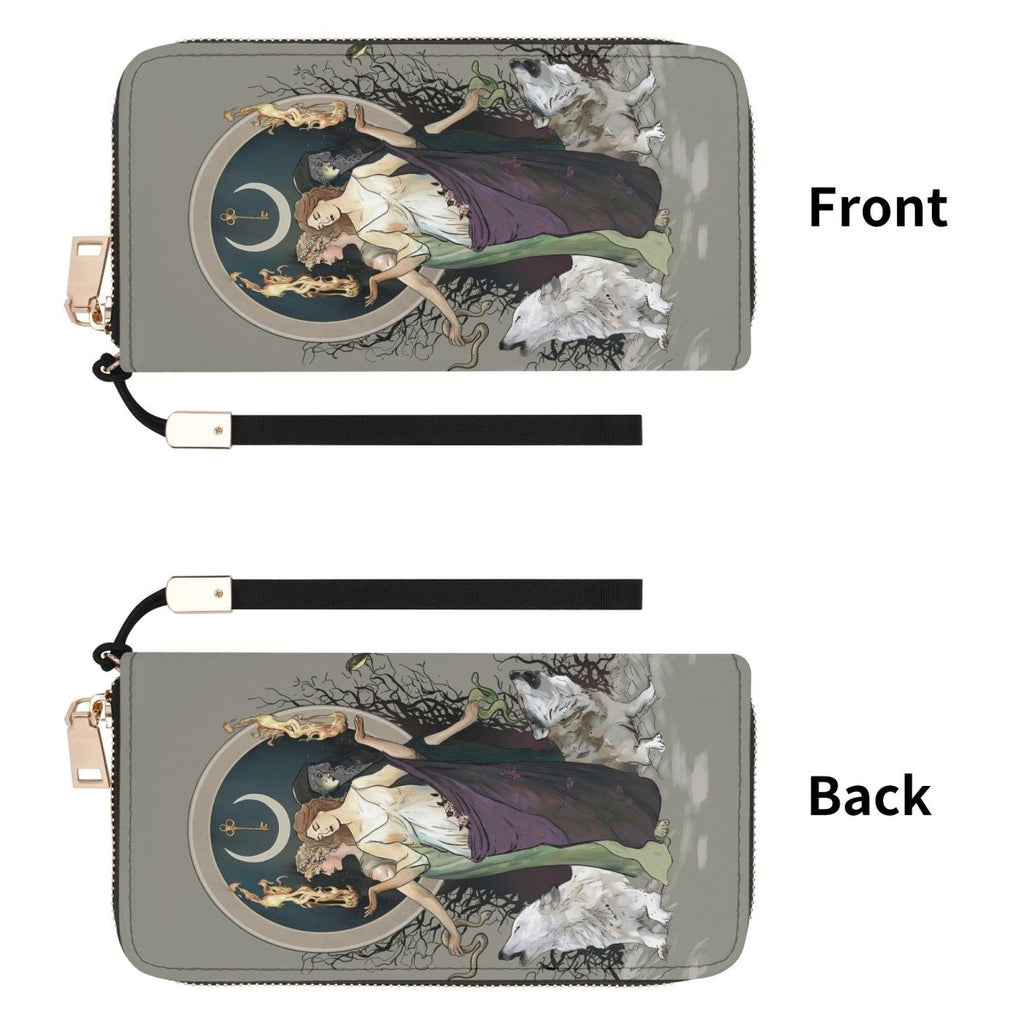 Hecate Wallet - Witchy Purse - Vegan Leather Wallet - Moon Goddess Clutch