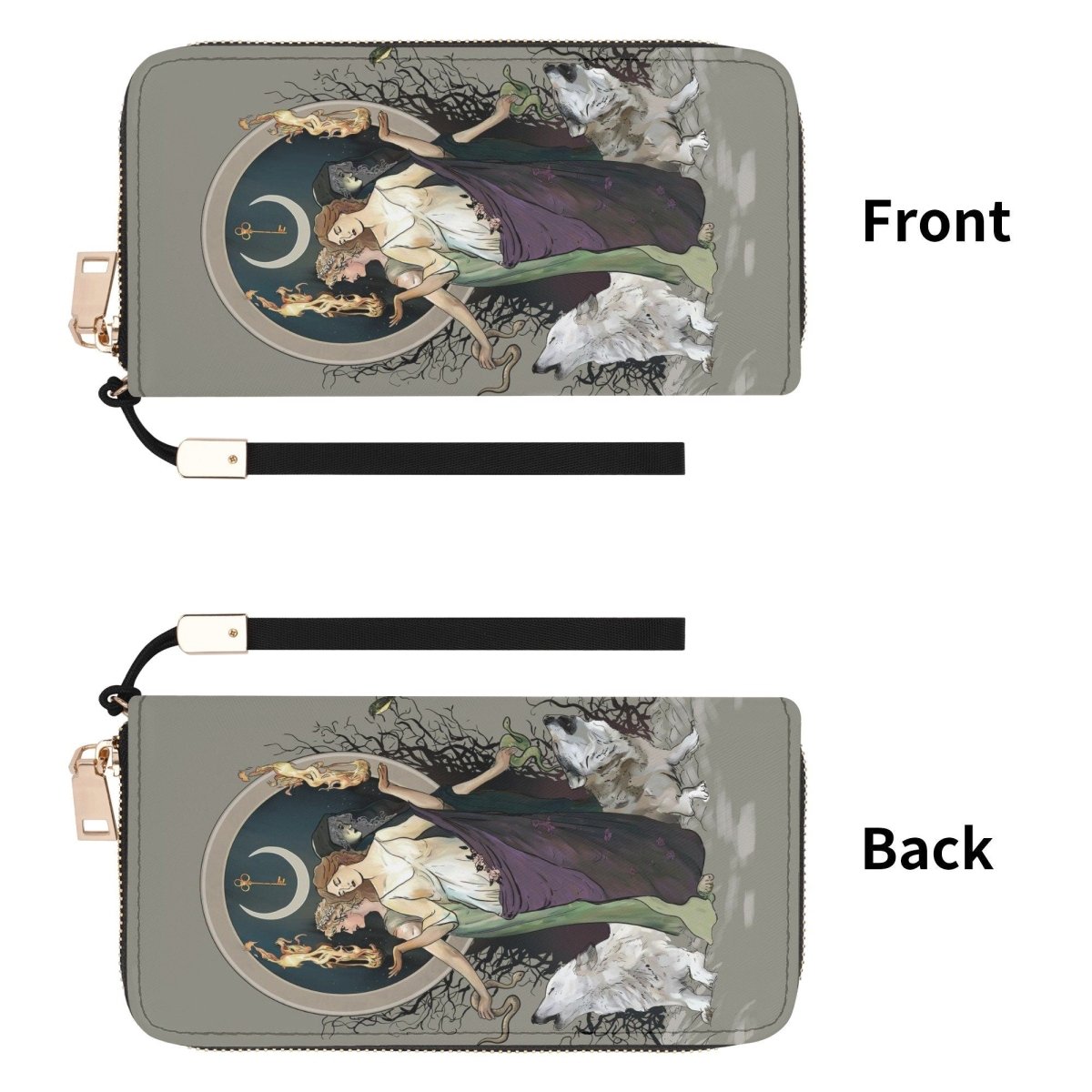 Hecate Wallet - Witchy Purse - Vegan Leather Wallet - Moon Goddess Clutch