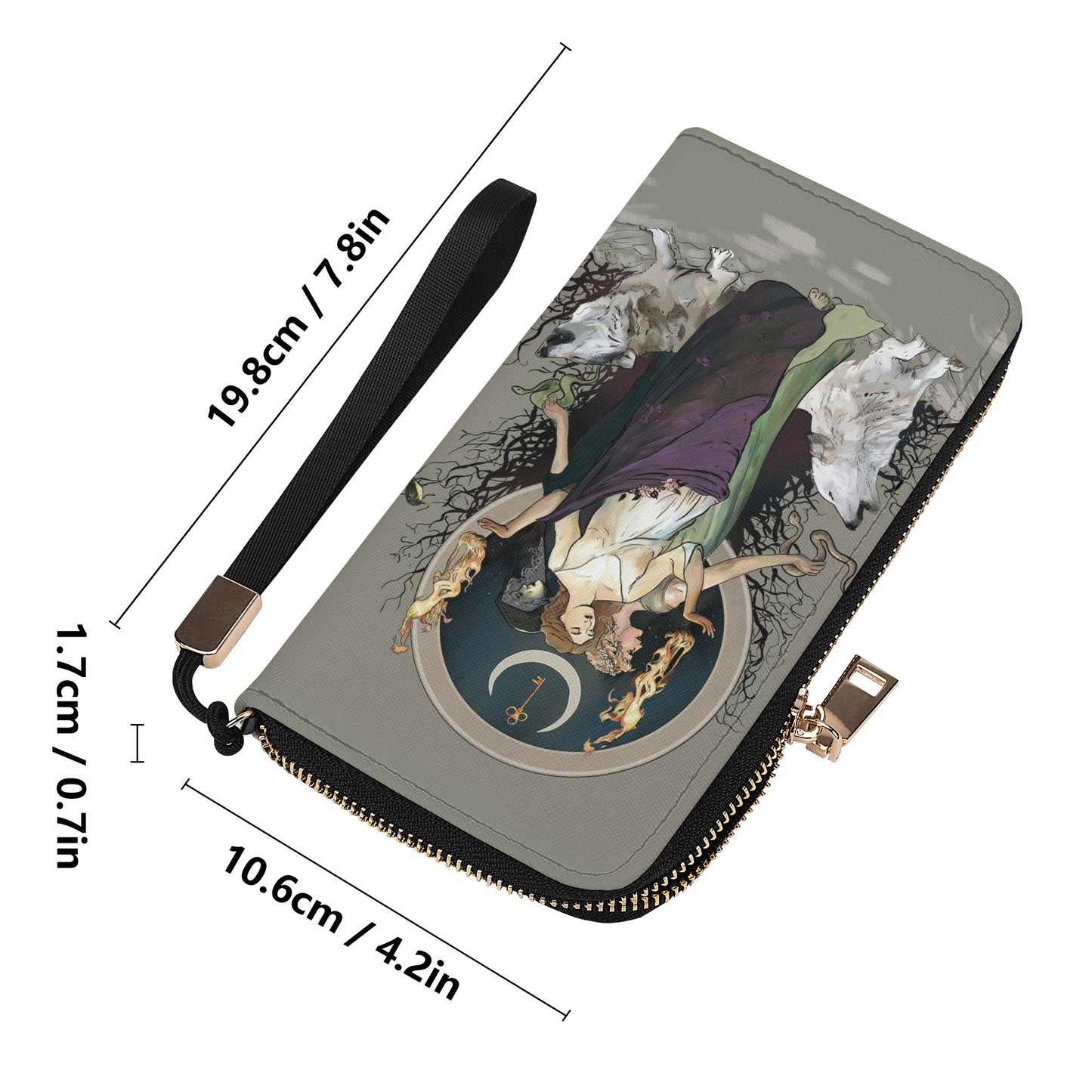Hecate Wallet - Witchy Purse - Vegan Leather Wallet - Moon Goddess Clutch