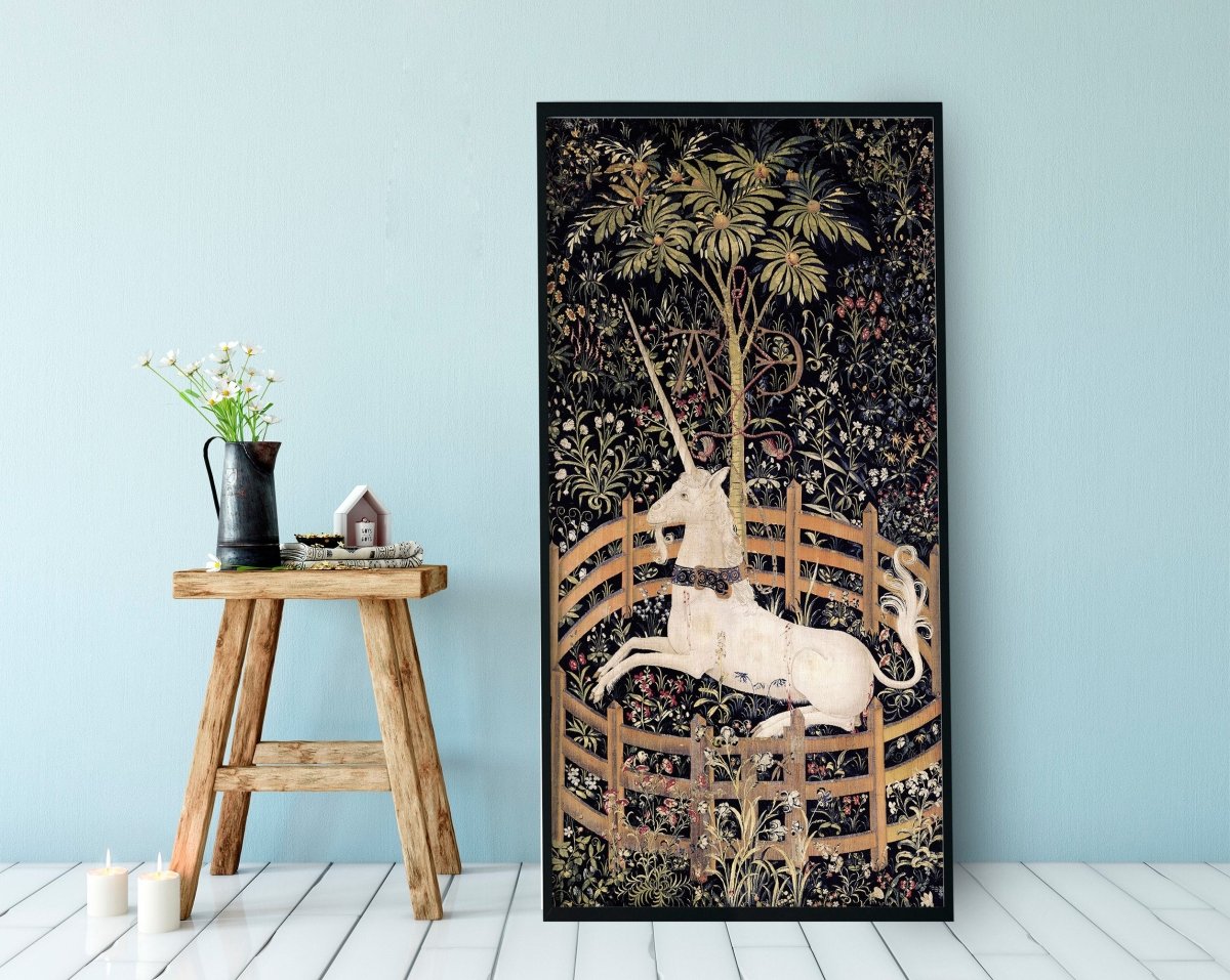 Medieval Unicorn Skinny Print - The Unicorn In Captivity (No Frame)