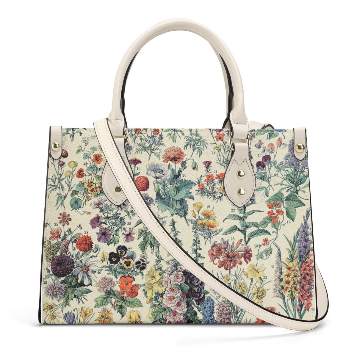 Millot Handbag - Vintage Floral Purse - Luxury Vegan Leather - With Shoulder Strap