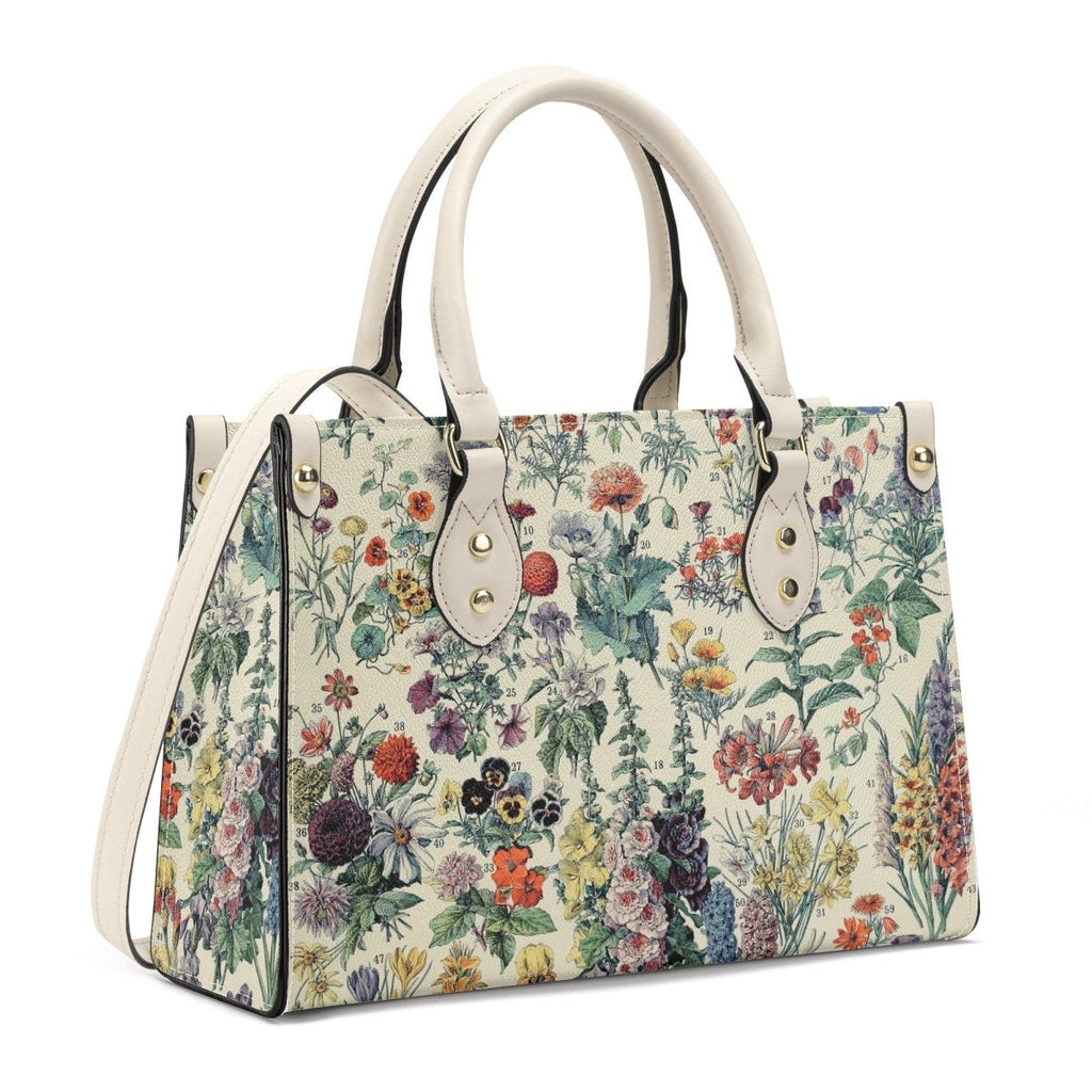 Millot Handbag - Vintage Floral Purse - Luxury Vegan Leather - With Shoulder Strap