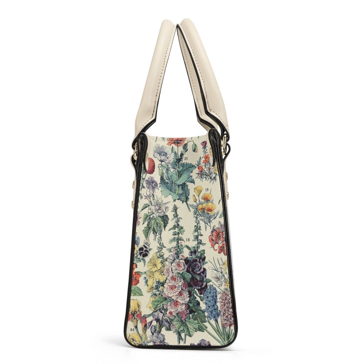 Millot Handbag - Vintage Floral Purse - Luxury Vegan Leather - With Shoulder Strap