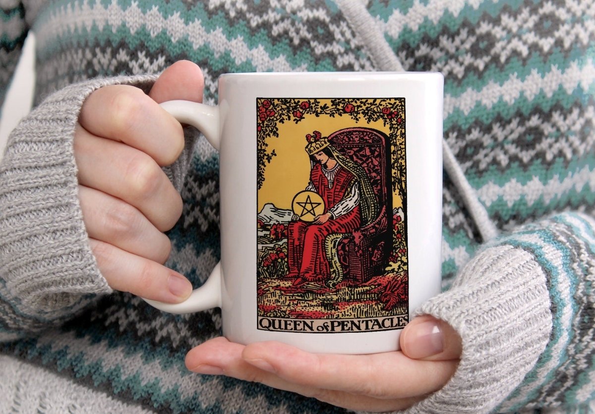 Queen of Pentacles Tarot Card Coffee Mug