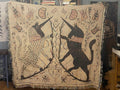 Woven Cotton Blanket - Two Medieval Unicorn