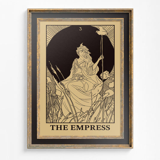 Art Nouveau Tarot Card Print - The Empress Poster