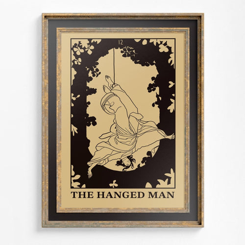 Art Nouveau Tarot Card Print - The Hanged Man Poster