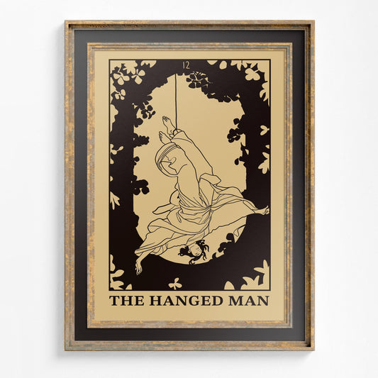 Art Nouveau Tarot Card Print - The Hanged Man Poster