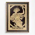 Art Nouveau 'The World' Tarot Card Print