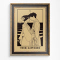 Art Nouveau Tarot Card Print - The Lovers Poster
