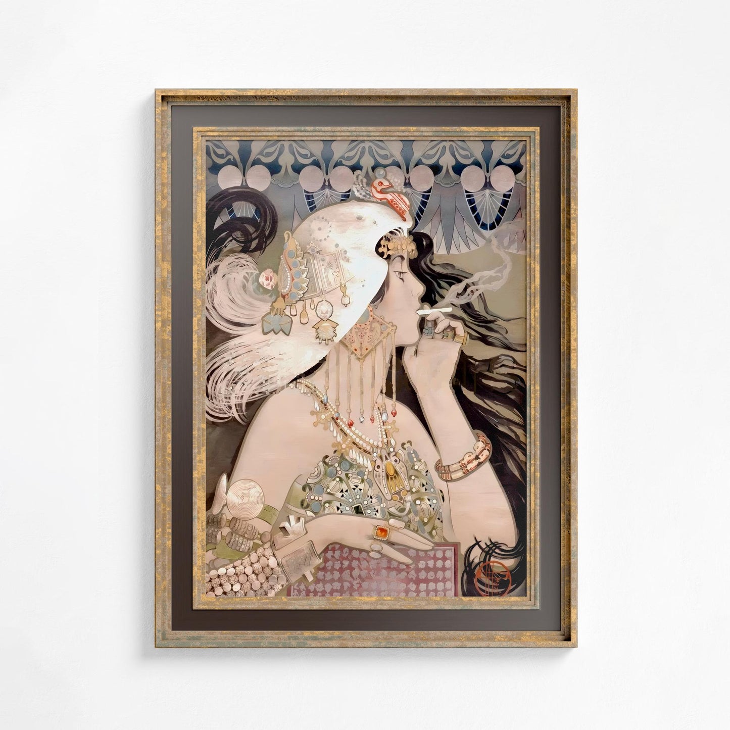 Vintage Job Advertisement - Nouveau Print - Flapper Print - Lady Smoking Ad by DesignBohemian