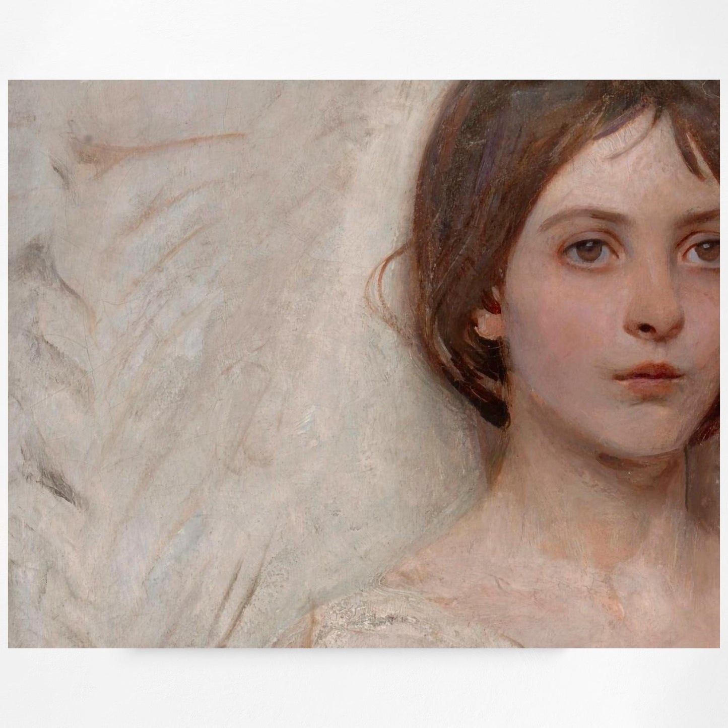 Vintage Angel Painting - Light Blue and Cream - Angel by DesignBohemian