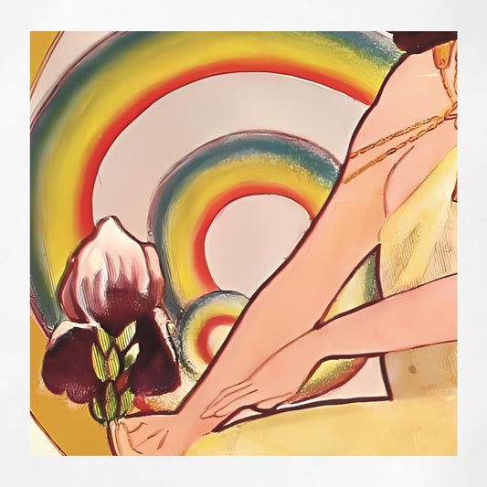 Art Nouveau Goddess Print: Mucha 'The Iris' - Vintage Rainbow by DesignBohemian