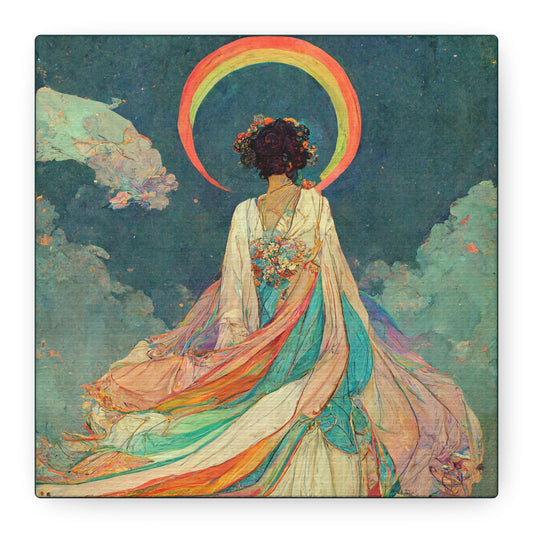 Dreamy Rainbow Canvas Art Print, Vibrant Wall Decor, Colorful Boho Decor, Gift for Art Lovers, Home Wall Art, Inspirational Artwork by DesignBohemian