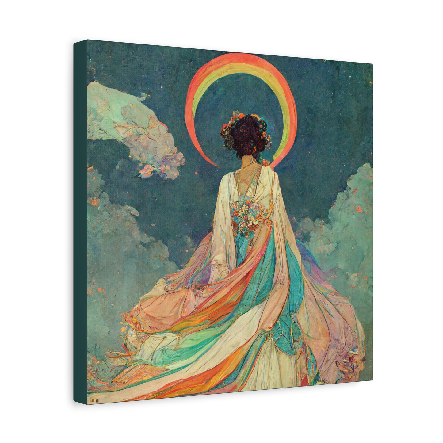 Dreamy Rainbow Canvas Art Print, Vibrant Wall Decor, Colorful Boho Decor, Gift for Art Lovers, Home Wall Art, Inspirational Artwork by DesignBohemian