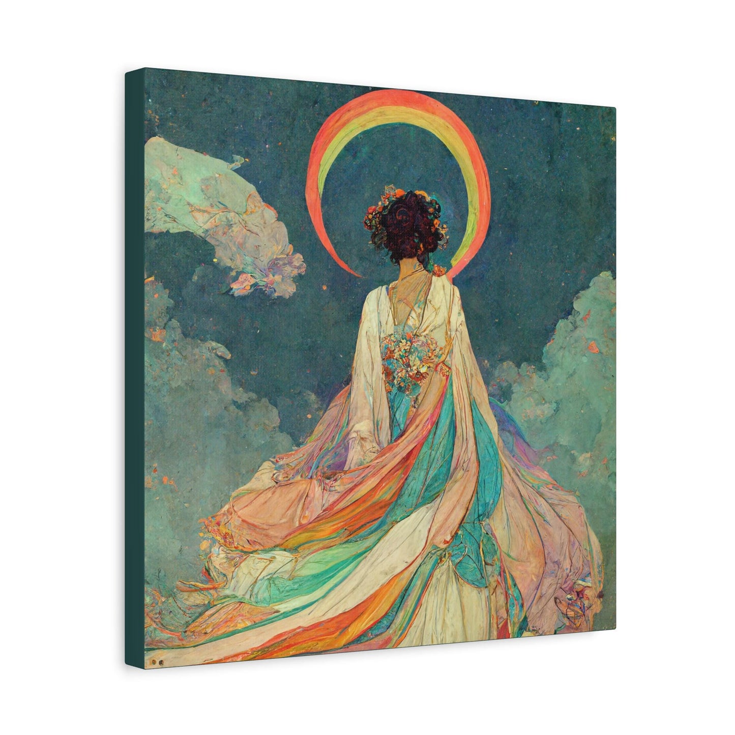 Dreamy Rainbow Canvas Art Print, Vibrant Wall Decor, Colorful Boho Decor, Gift for Art Lovers, Home Wall Art, Inspirational Artwork by DesignBohemian