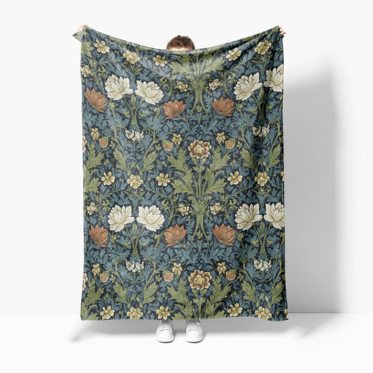 Cozy Floral Velveteen Plush Blanket - Perfect for Home Decor, Gifts, or Cozy Nights In, Soft Throw for Any Season by DesignBohemian