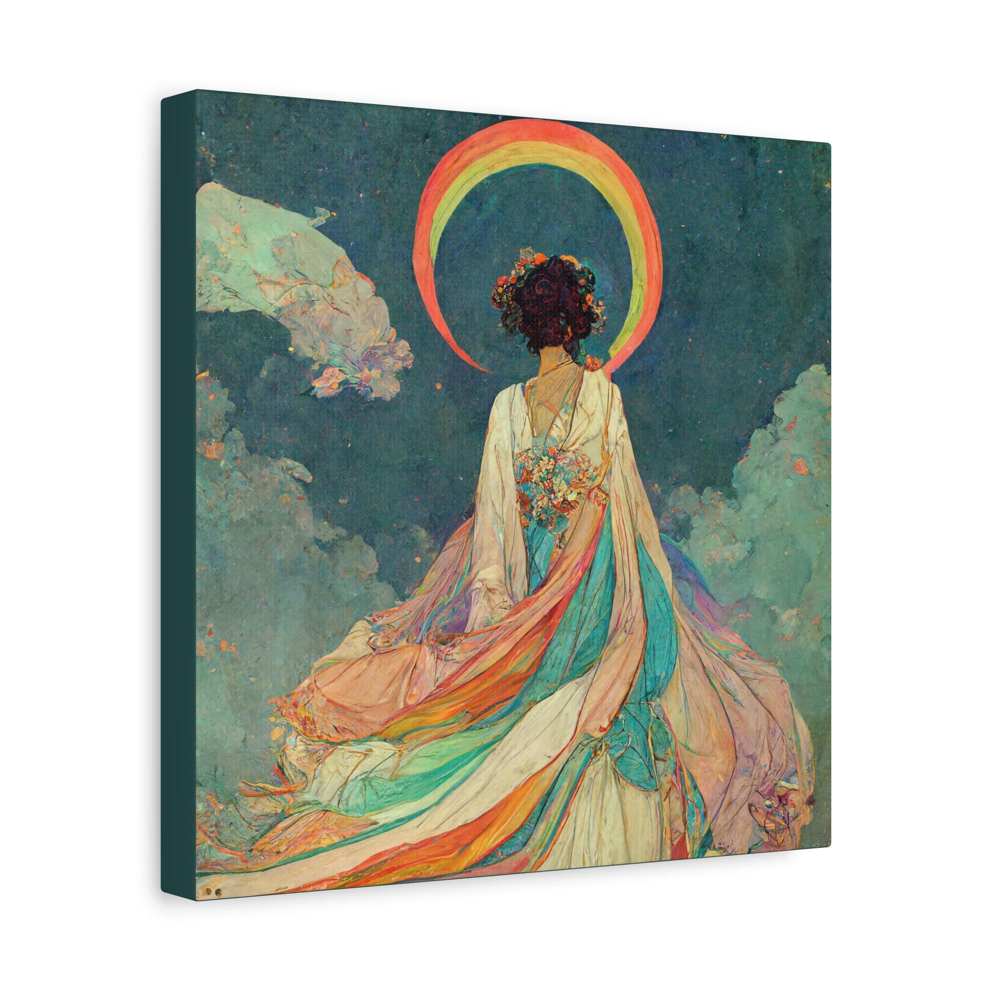 Dreamy Rainbow Canvas Art Print, Vibrant Wall Decor, Colorful Boho Decor, Gift for Art Lovers, Home Wall Art, Inspirational Artwork by DesignBohemian