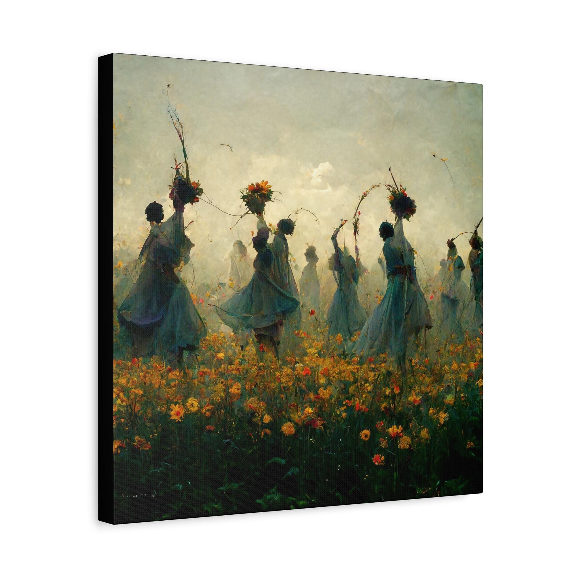 Floral Dance Canvas Wall Art: Nature-Themed Boho Decor by DesignBohemian