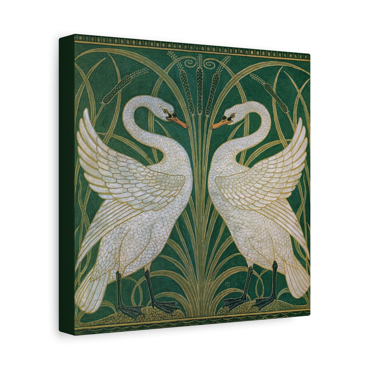 Elegant Swan Canvas Art: Vintage Style Home Decor