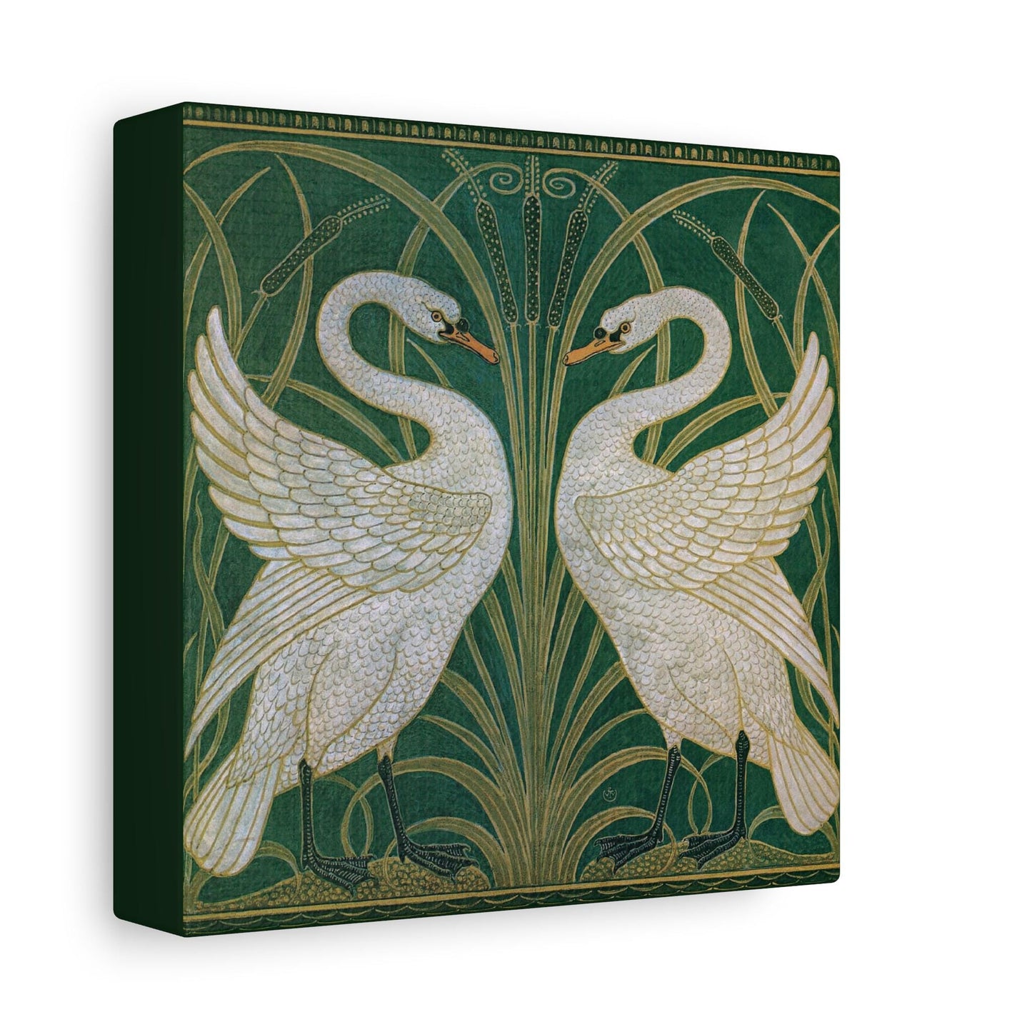 Elegant Swan Canvas Art: Vintage Style Home Decor