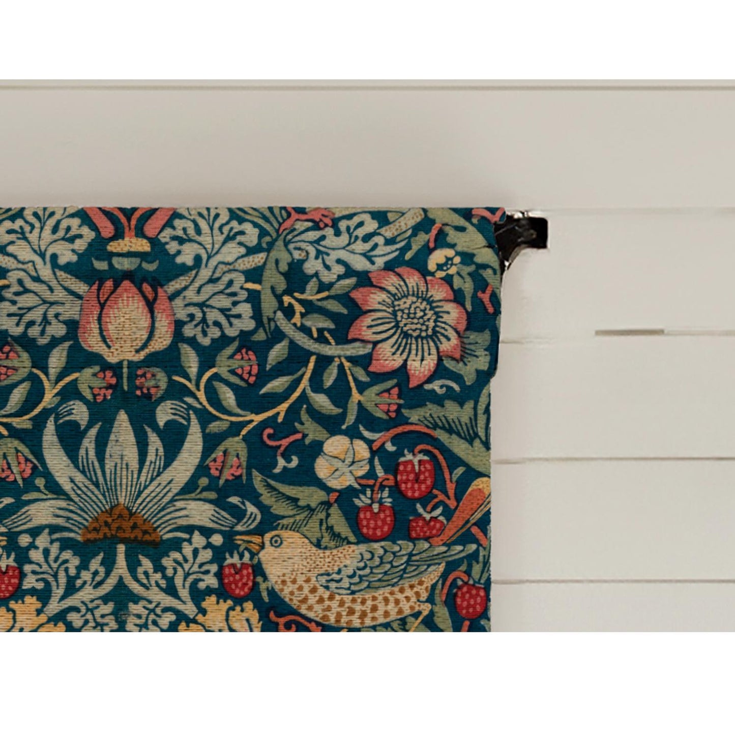 William Morris Woven Wall Tapestry, Floral Hanging Decor, Bird Pattern Art, Home Wall Decor - With rod pocket by DesignBohemian