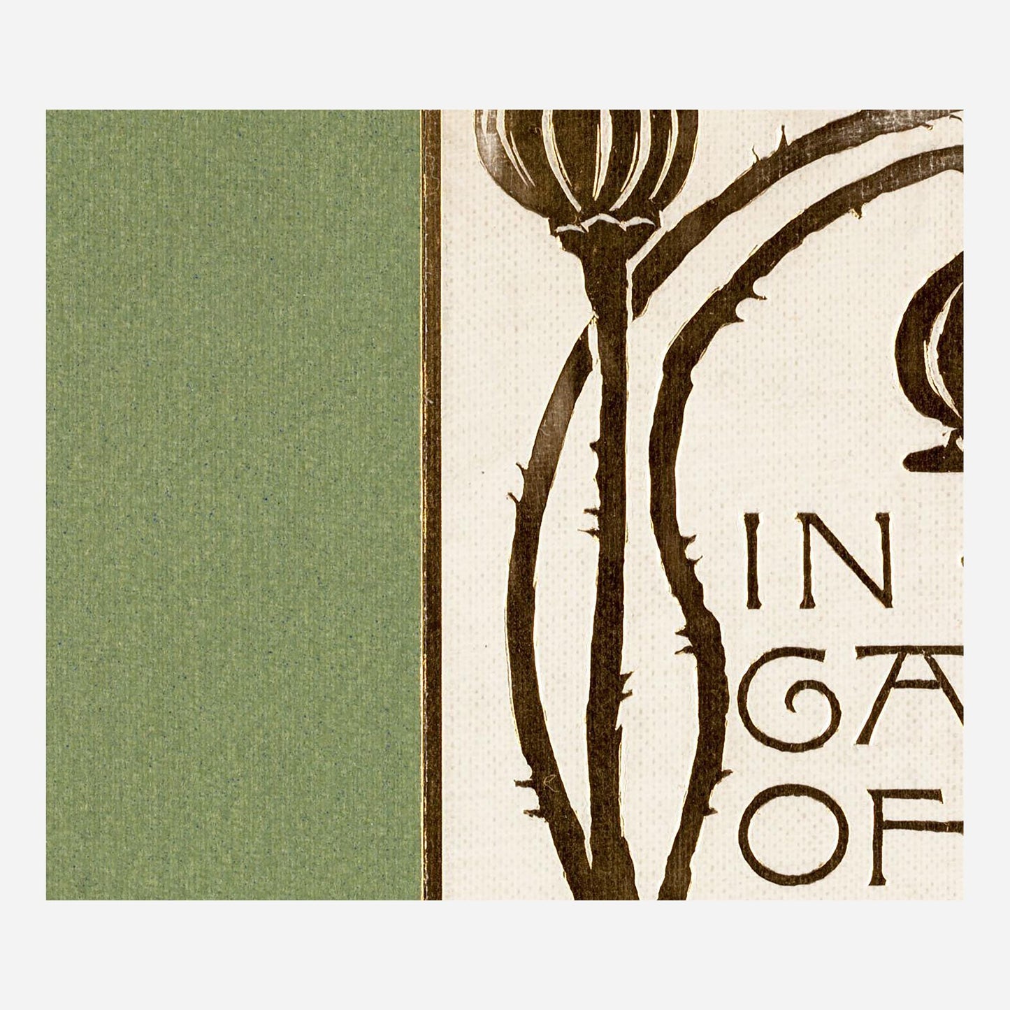 Green Vintage Book Cover Print - Art Nouveau Poster - Garden of Dreams by DesignBohemian