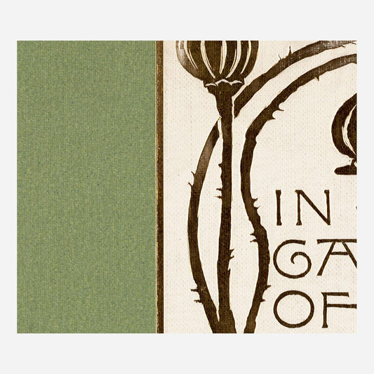 Green Vintage Book Cover Print - Art Nouveau Poster - Garden of Dreams by DesignBohemian