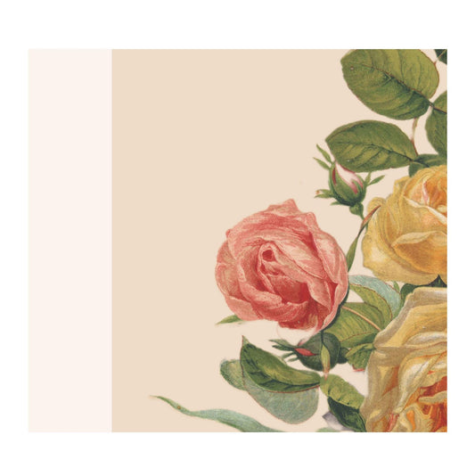 Champagne Roses Art Print - Floral Print: Vintage Botanical - Victorian