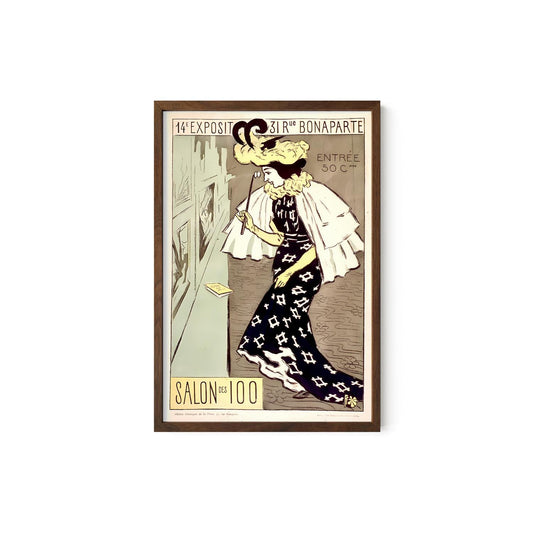 Vintage Advertisement Art Print: Bohemian Goddess Artwork - Salon - Yellow and Black